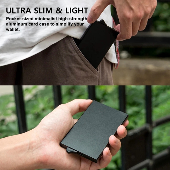 Minimalist card wallet- grey - Picture 5 of 7